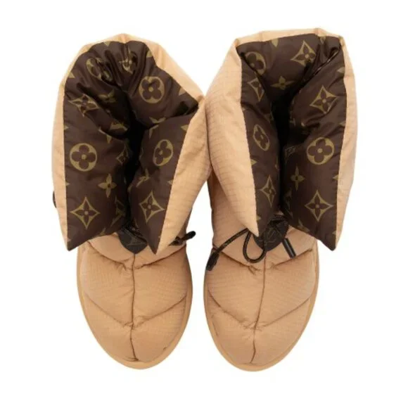 GIFTABLE! $1150 LOUIS VUITTON Monogram Nylon Pillow Comfort Boots - Size 7 / 37 - Picture 5 of 17
